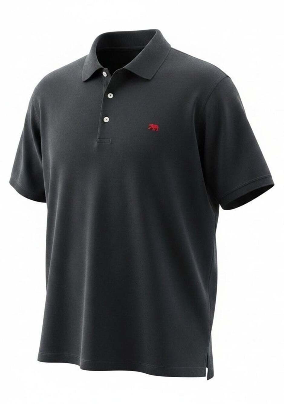 Perlis Black Crawfish Embroidered Supima Cotton Polo Shirt Men's L